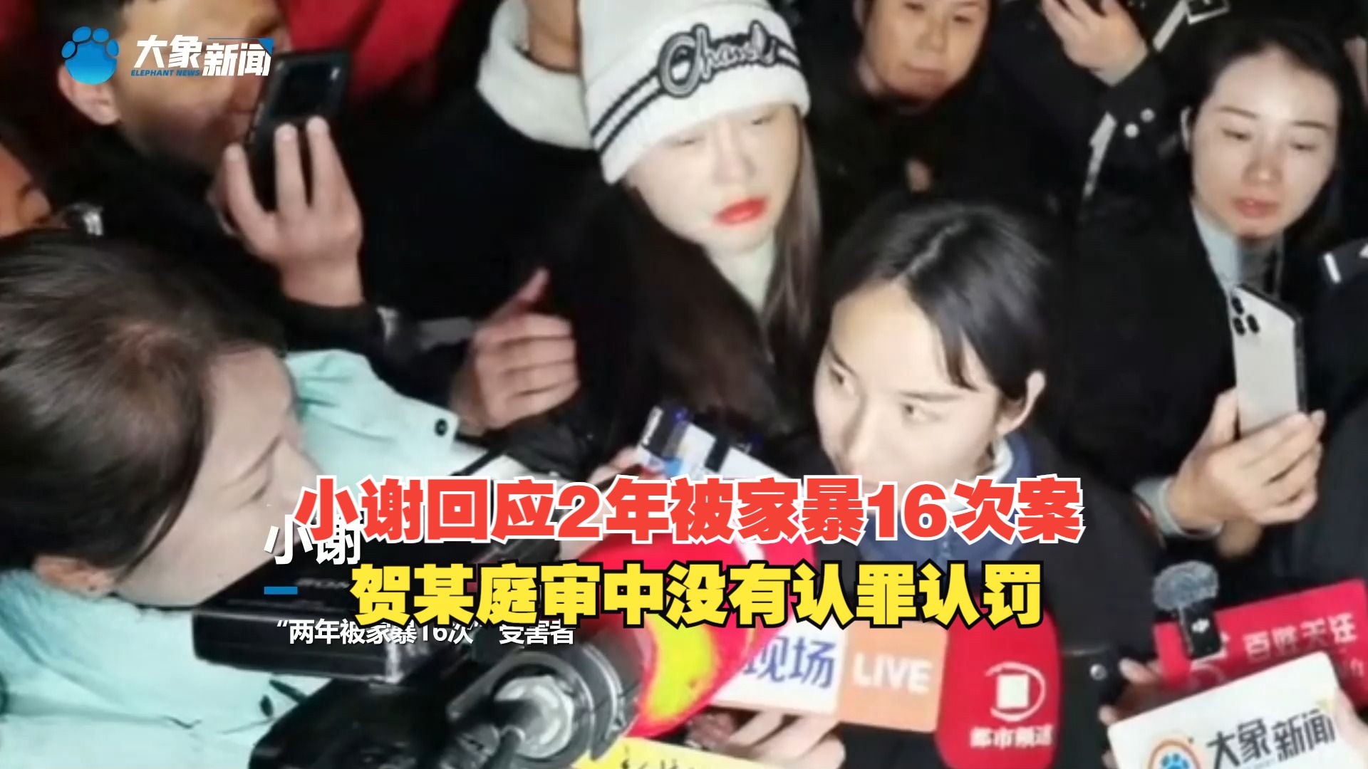 小谢回应“2年被家暴16次”案：贺某庭审中没有认罪认罚