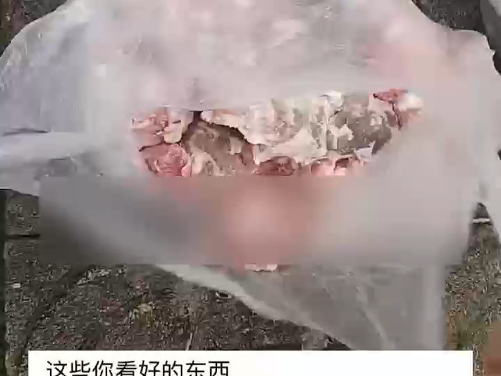 服务区垃圾桶发现大量酥肉腊味......