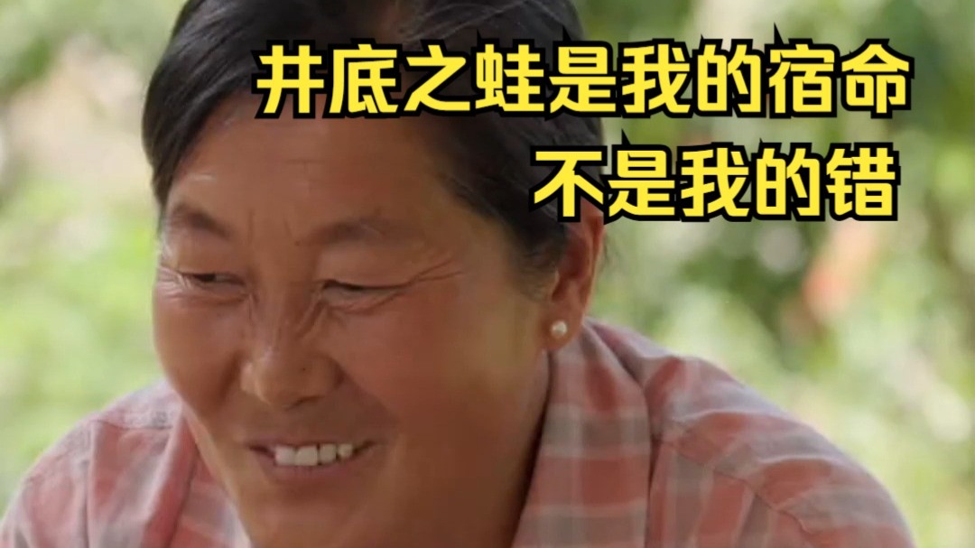 “井底之蛙是我的宿命，不是我的错。尽可能让井口宽一点。”田