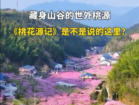 藏身在大山深处的世外桃源，是不是很像陶渊明《桃花源记》描述