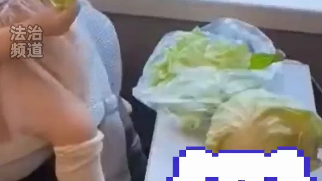 家长坐高铁怕娃吵到别人 买了个包菜给娃撕着玩