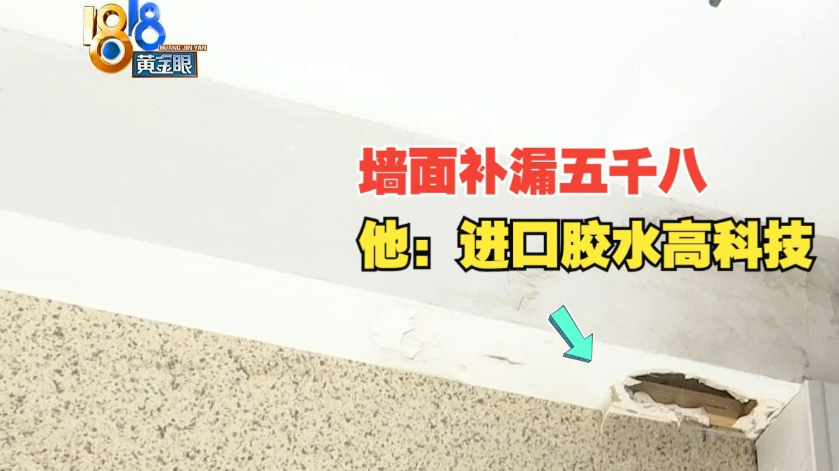 【1818黄金眼】墙面补漏五千八，半年后感觉“上当”