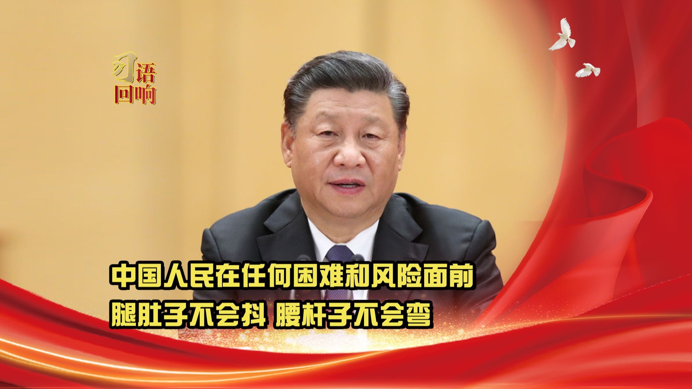 习语回响丨中国人民在任何困难和风险面前，腿肚子不会抖，腰杆子