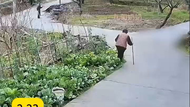 九旬老太太摔倒无法起身，幸好被干农活的大伯发现