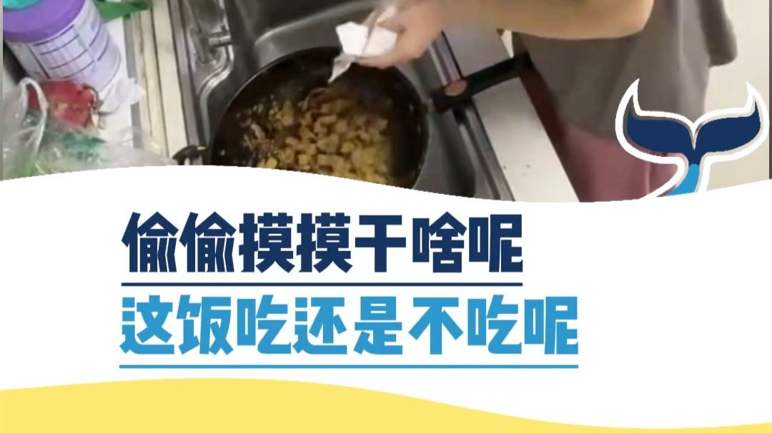 偷偷摸摸干啥呢？这饭吃还是不吃？