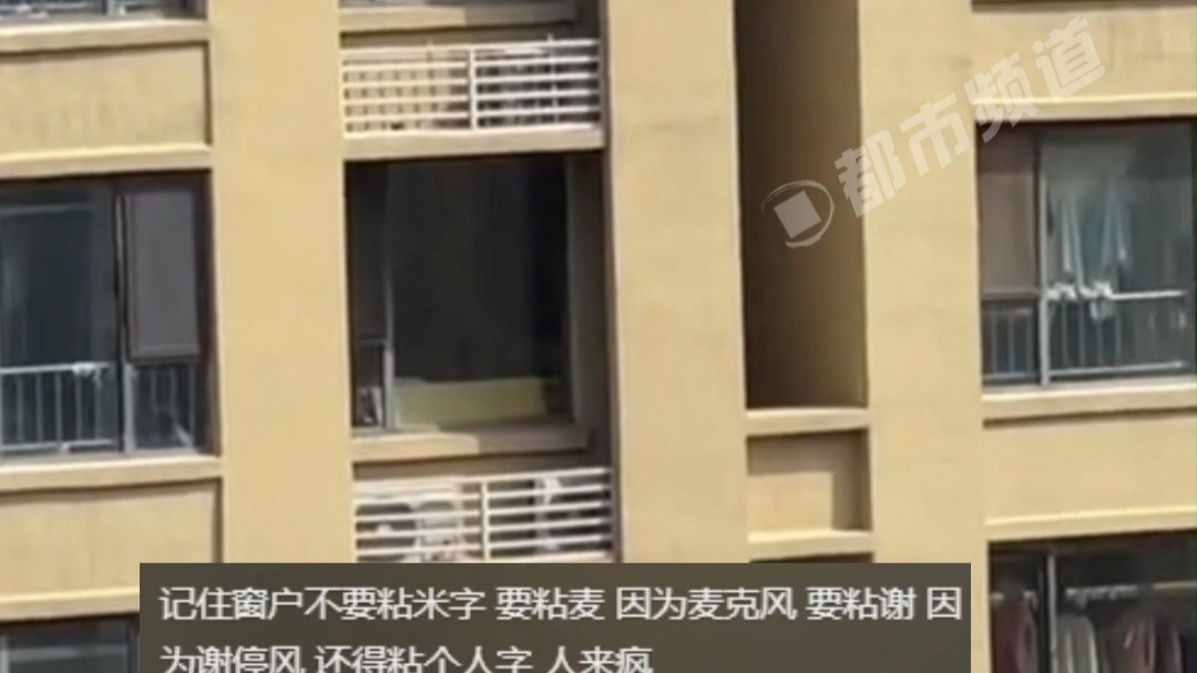大风预警发布 高层住户贴“米”防护，网友:大风懂事啊!周五晚