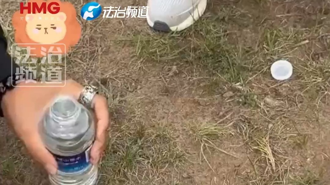 几名男子将水倒进洞内 网友：什么东西跑出来了？