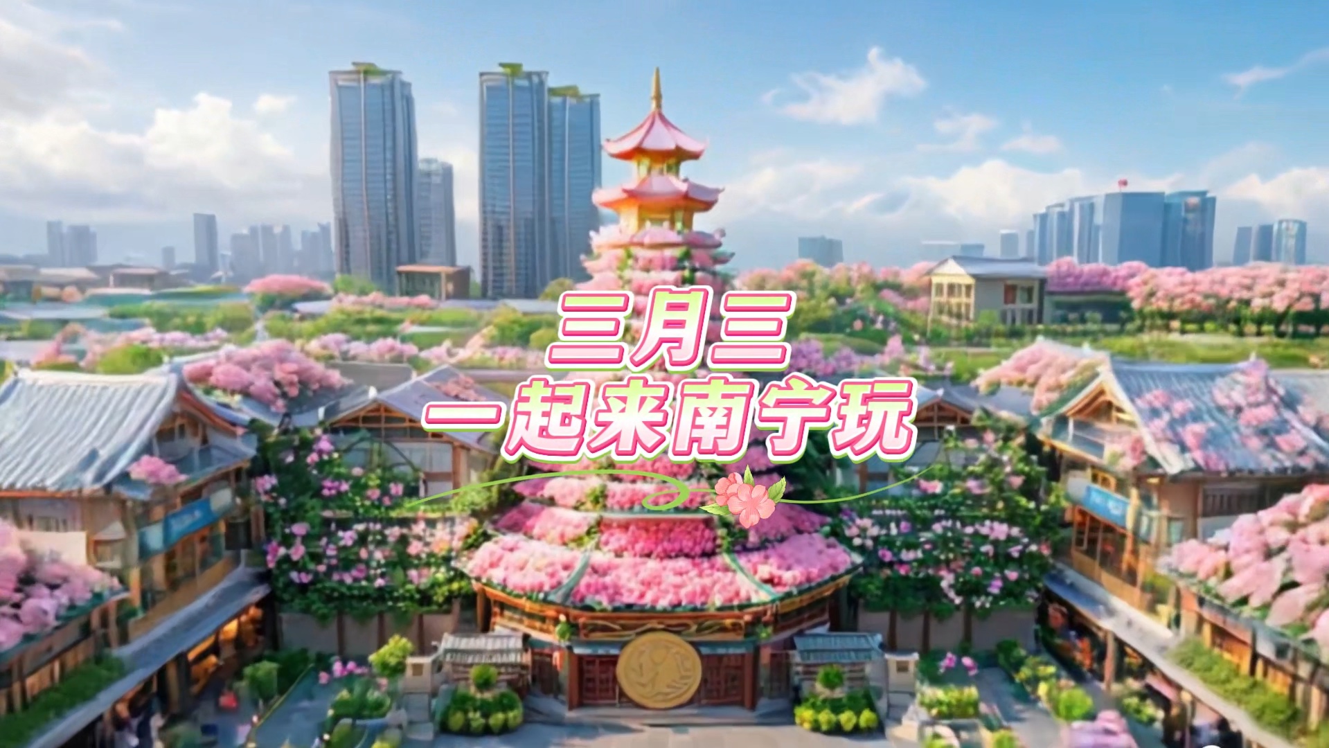 用Ai带你打开春日的南宁，万物生花，春暖花开，一起来南宁过“三月
