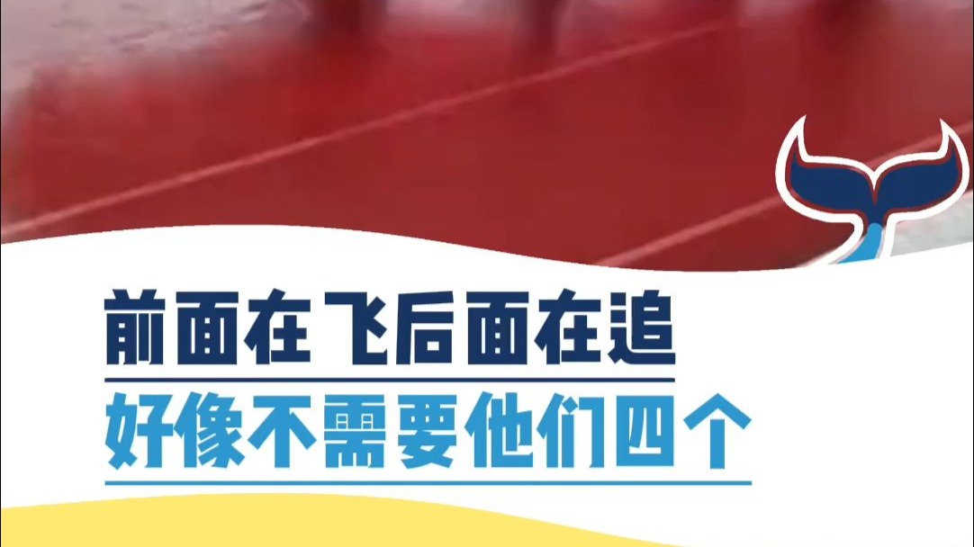 前面在飞后面在追，好像不需要他们四个
