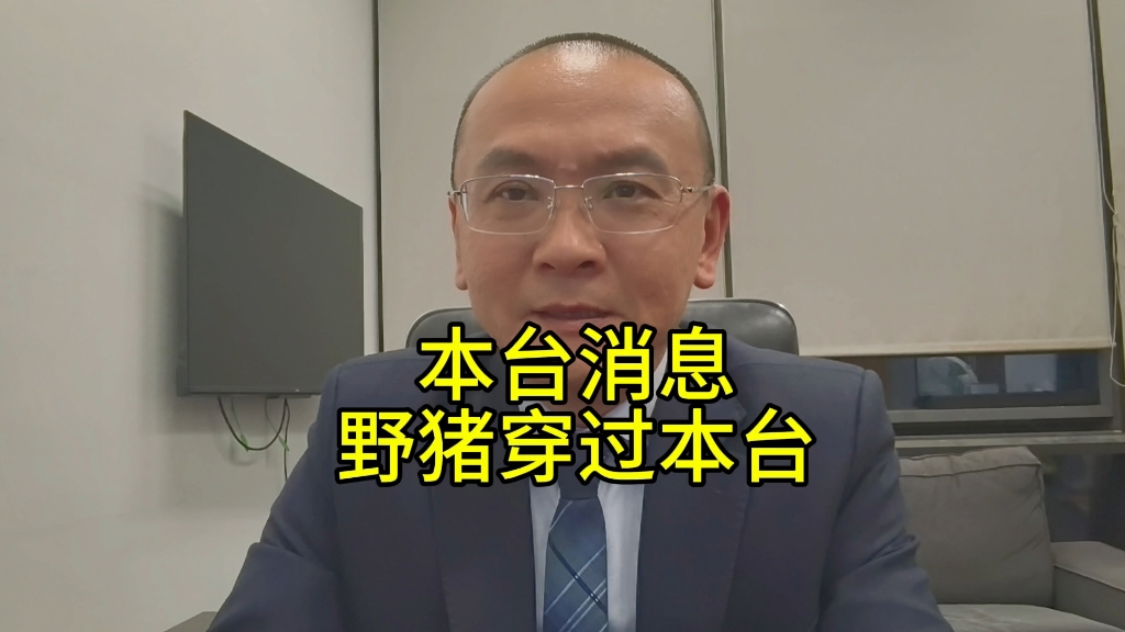 本台消息：野猪穿过本台！