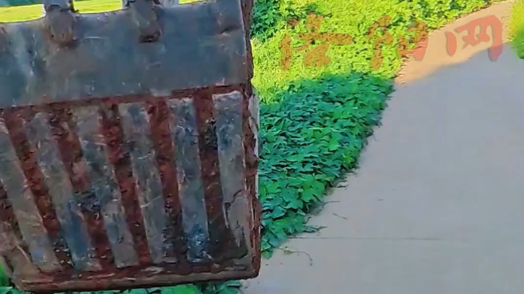 挖机师傅帮忙清理路边杂草，从13年前学挖机开始就一直坚持，村民