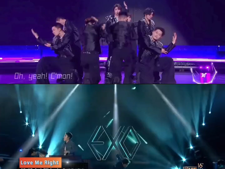 EXO 刘耀文《漫游宇宙》（love me right）对比向