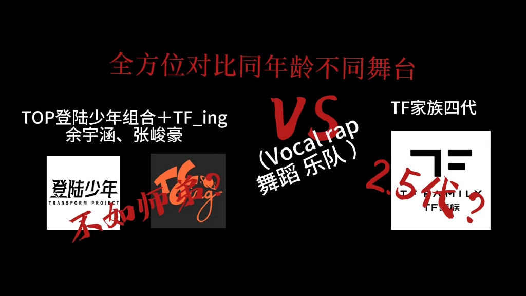 三四代全方位对比同年龄不同舞台