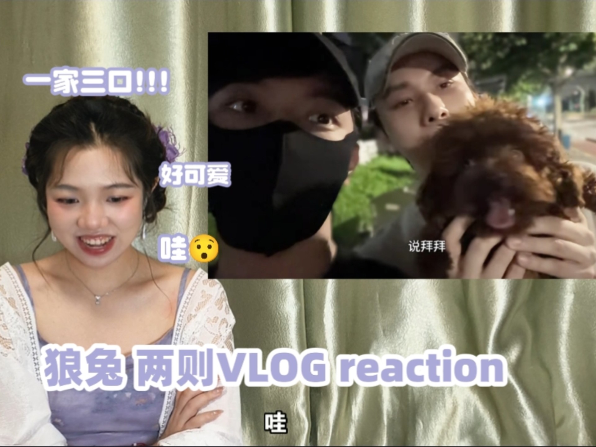 【狼兔|奖励】两则VLOG reaction |可爱的一家三口