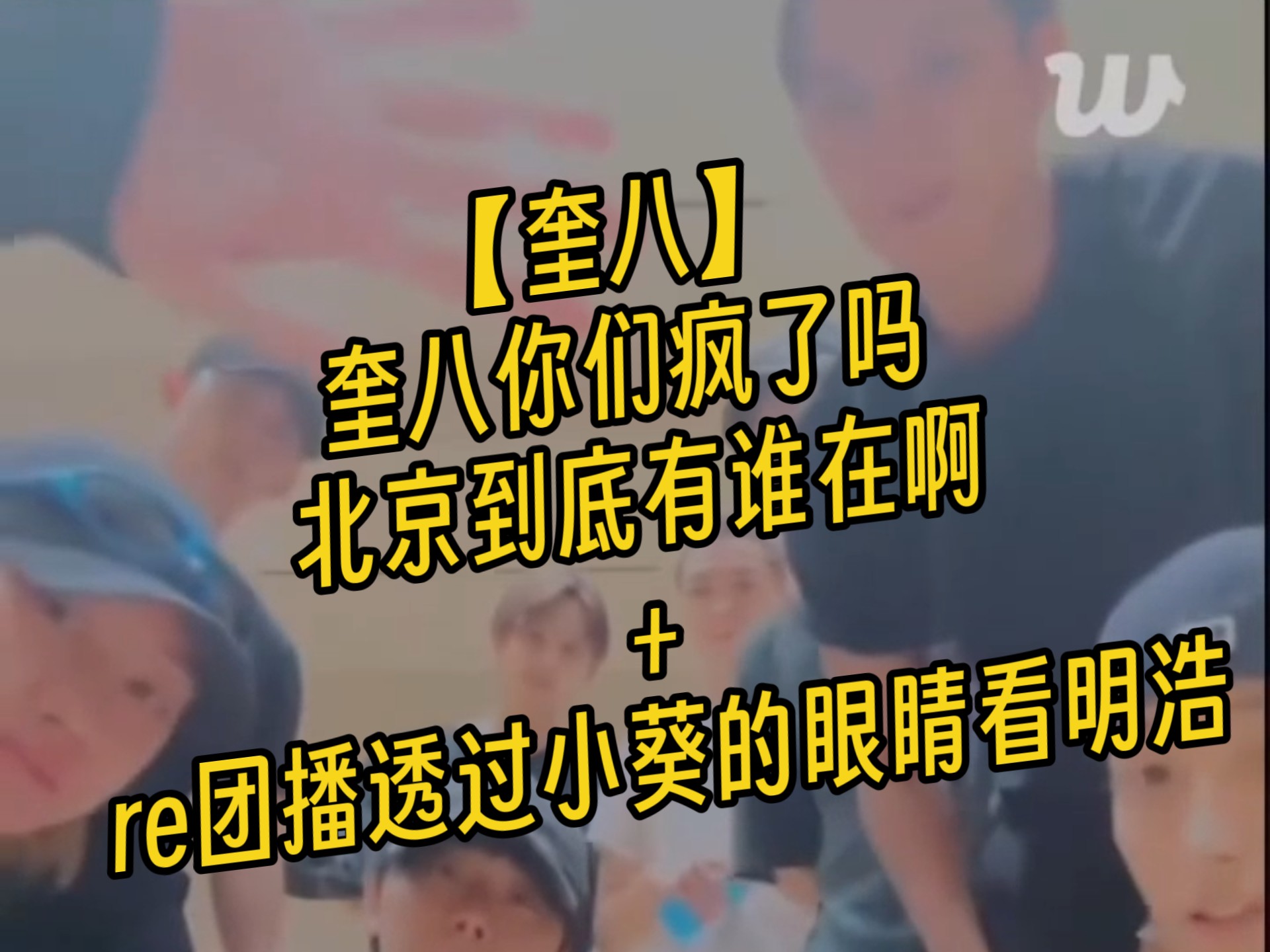 【奎八】发北京签售的疯+re团播透过小葵的眼睛看明浩