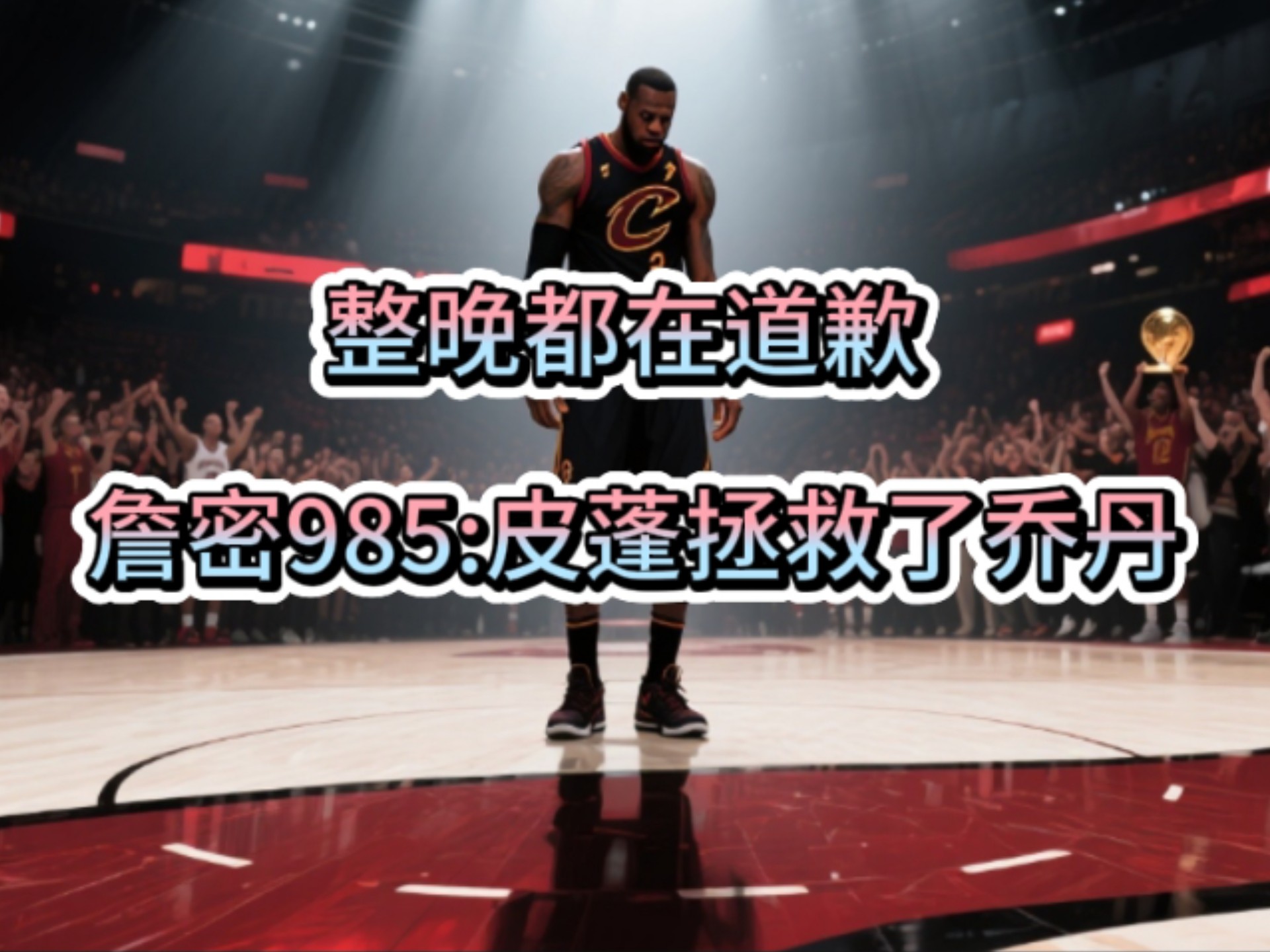 整晚都在道歉 詹密985:皮蓬拯救了乔丹(下)