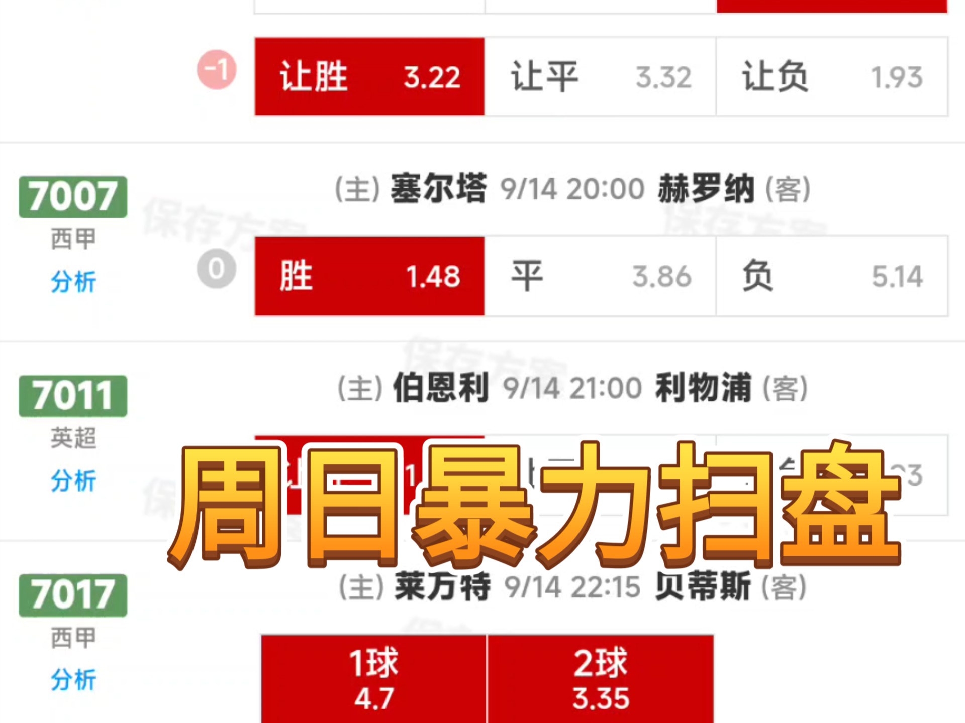 周日暴力扫盘 周日暴力扫盘