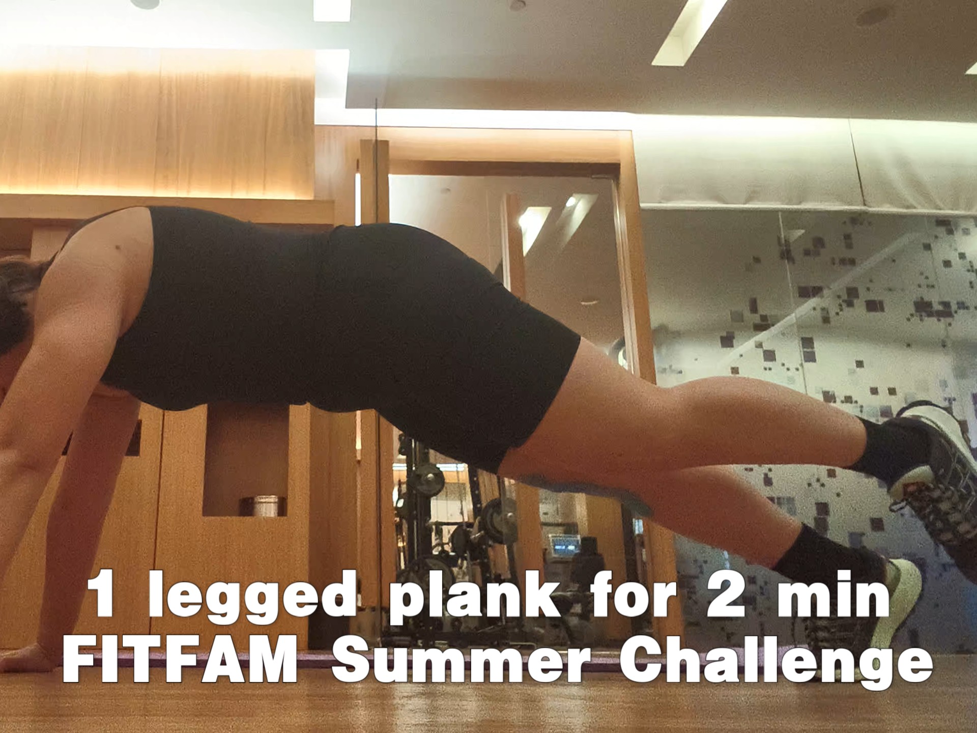 1 legged plank for 2 min | FITFAM Summer Challenge 2025