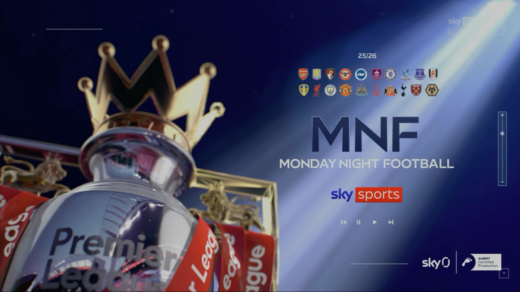 2025/26赛季英超官方开场宣传片(Monday Night Football) Sky