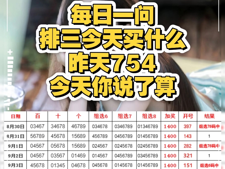 每日排三推荐，喜欢的哥哥点点关注，点点赞
