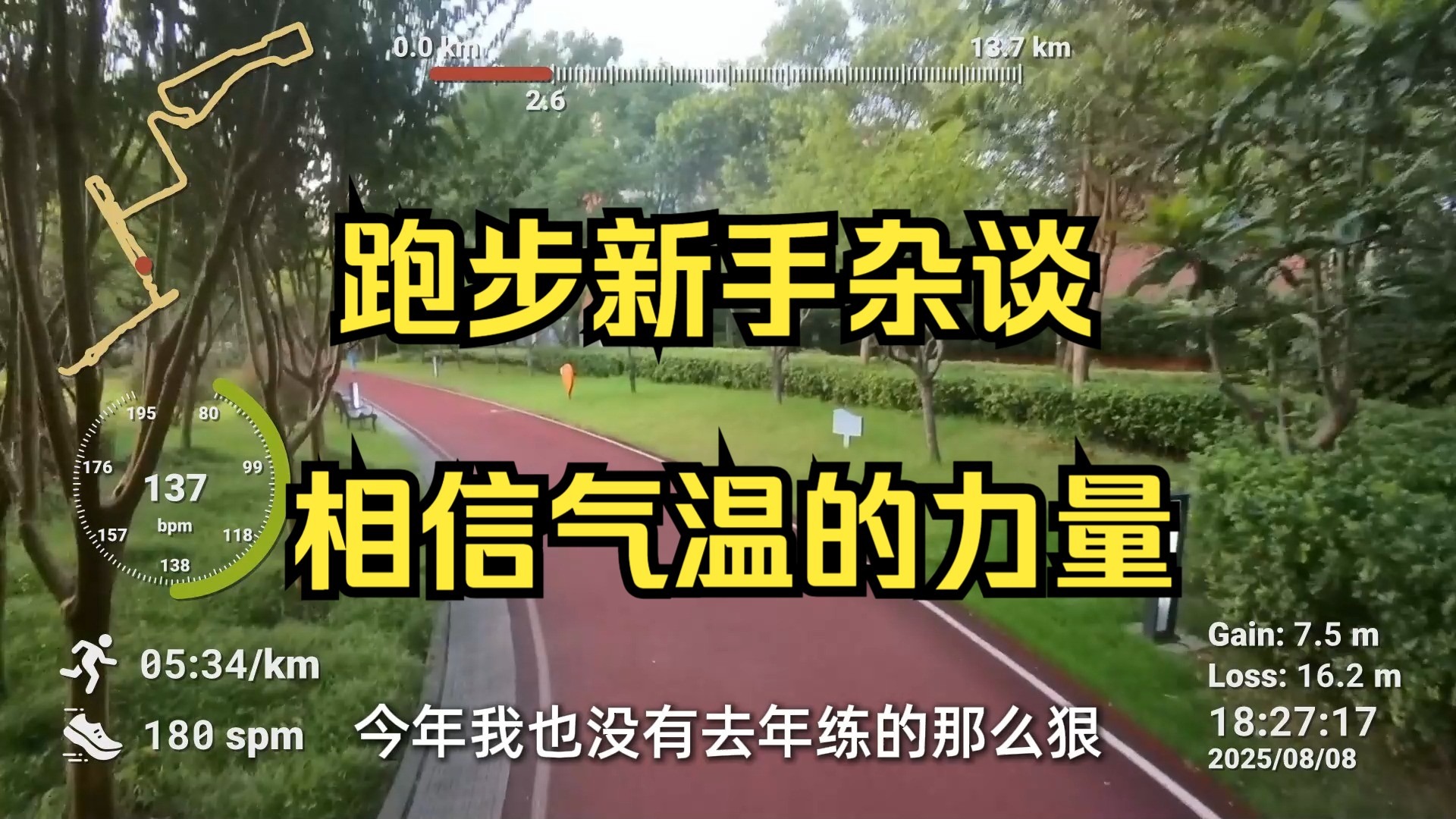 跑步新手杂谈Ep47-相信气温的力量