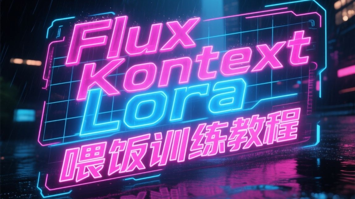 FLUX Kontext Lora训练 喂饭教程 （甚至 素材都给你备好了 来