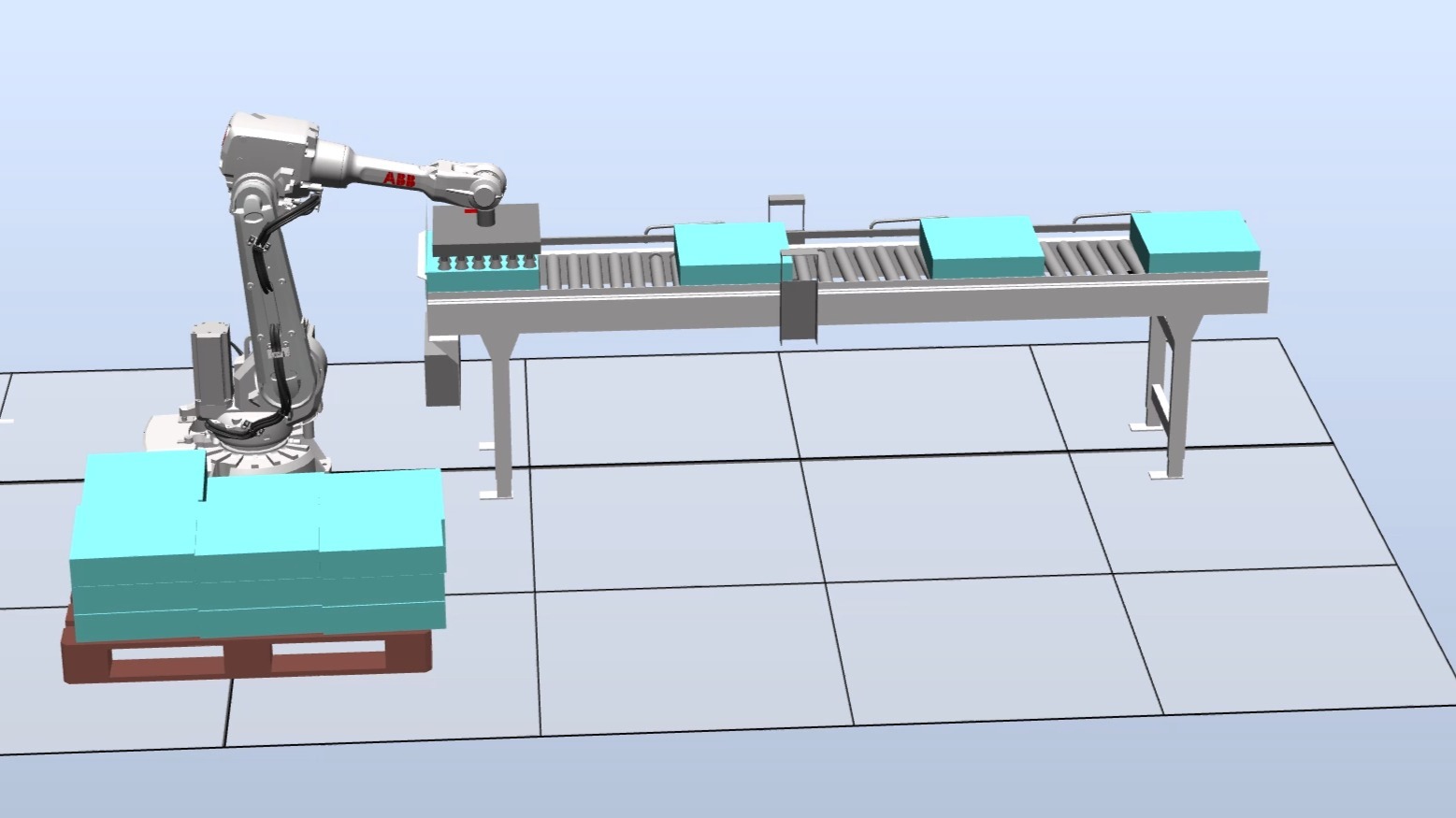 RobotStudio码垛搬运成果 RobotStudio码垛搬运成果
