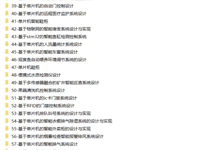 单片机毕业设计题目分享 单片机毕业设计题目分享