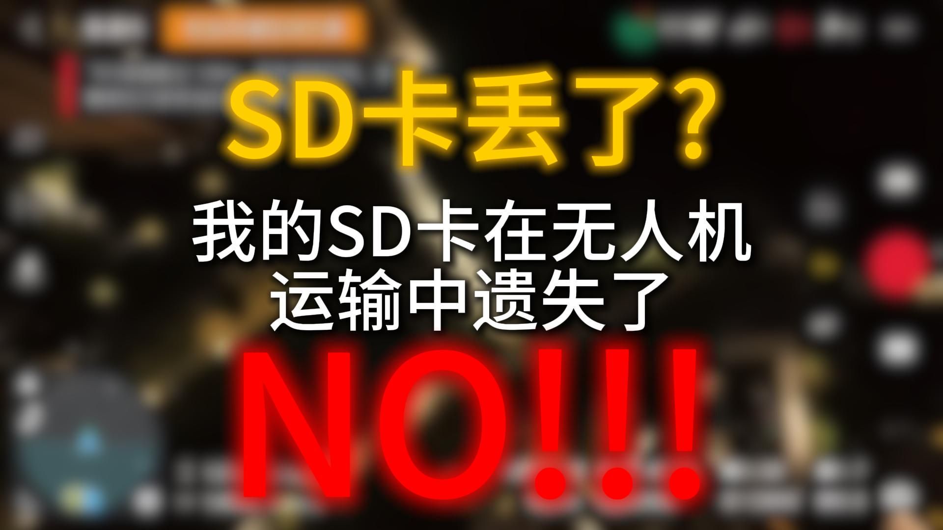 我的SD卡在无人机运输中遗失了
