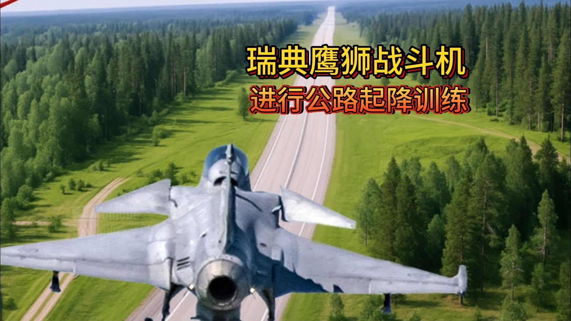 瑞典鹰狮战斗机公路起降训练