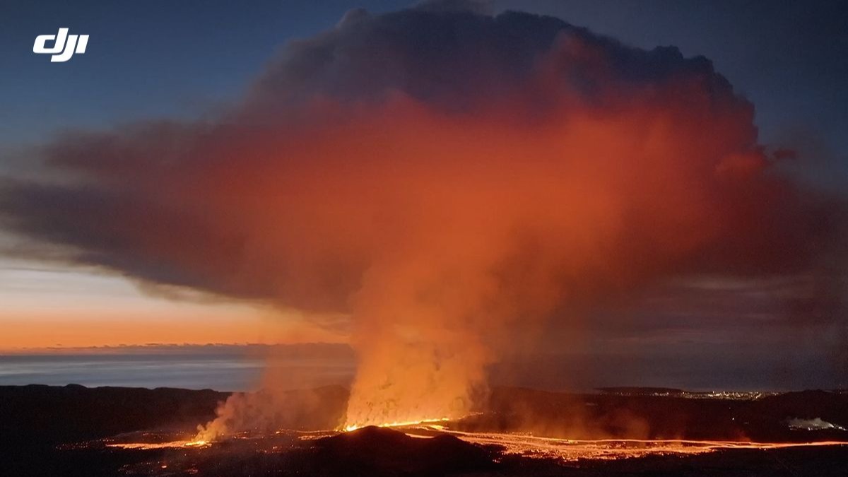 无人机视角下的火山熔岩，原来大地是有生命的