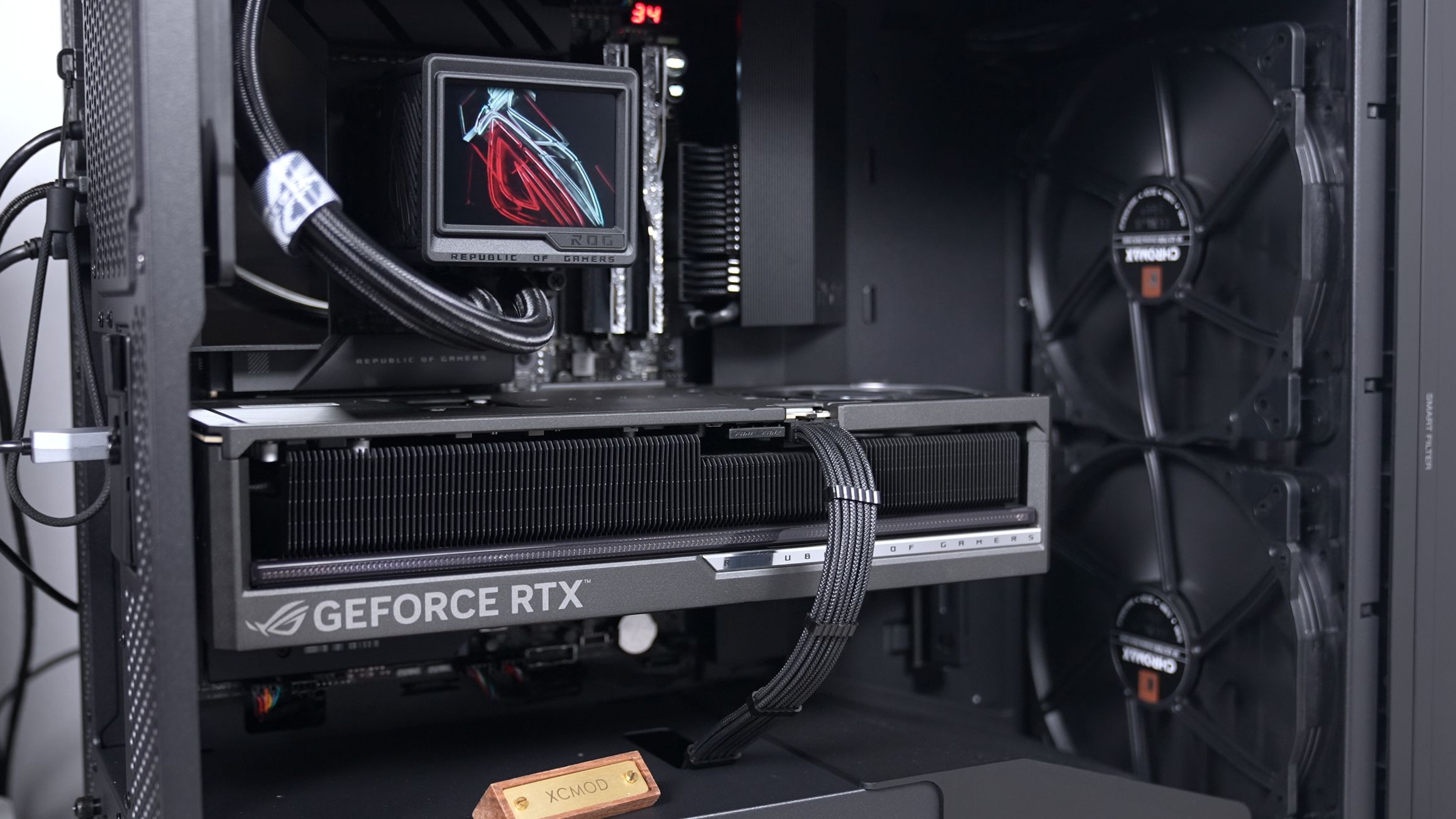 无光污染水冷电脑安装过程.ROG5080+AMD 9800X3D+ROG主板+ROG