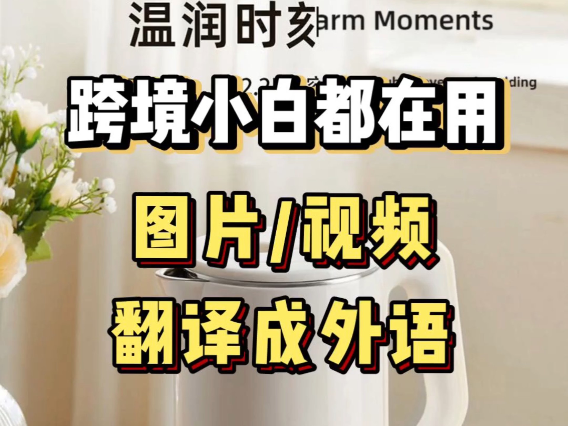 跨境小白的实用工具看往ai，不请美工也能翻译图片和视频。