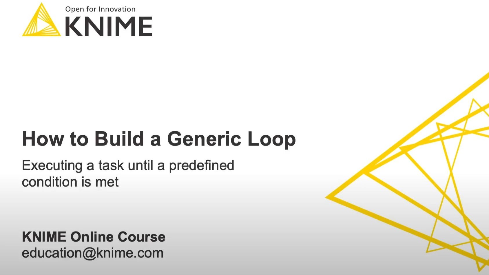 6 KNIME中的通用循环generic loop 6 KNIME中的通用循环generic loop